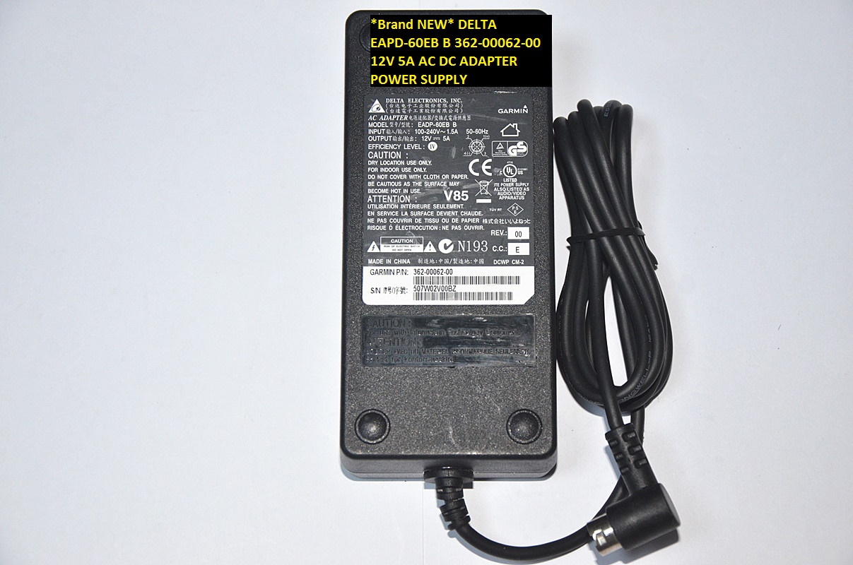 *Brand NEW* AC100-240V DELTA 12V 5A AC DC ADAPTER 4pin 362-00062-00 EAPD-60EB B POWER SUPPLY